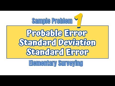 most probable error | standard deviation | standard error | sample problem | elementary surveying