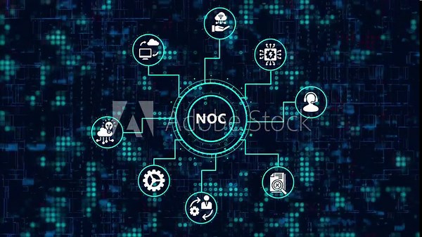 Noc network operations center concept for it infrastructure monitoring, troubleshooting, and management system administration and support data center and server room