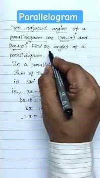 How to find the angles of a parallelogram | #easy #tutorial