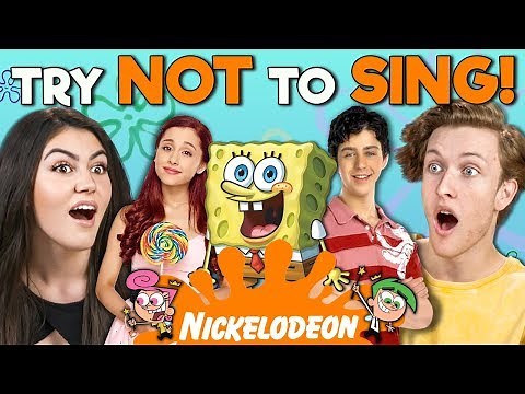 Teens React To Try Not To Sing Along Challenge (Nickelodeon Edition)