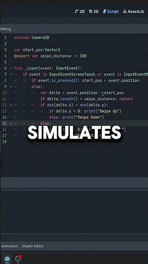 How To Get Swipe Input On Mouse And Touch In Godot
