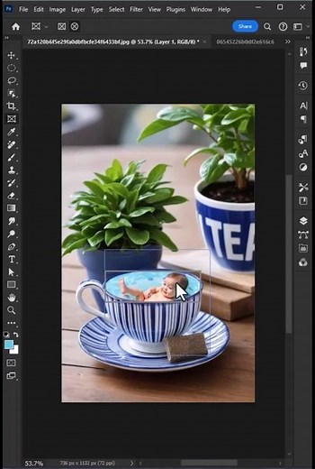 How to Use Frame Tool in Photoshop | Easy Photo Placement Trick