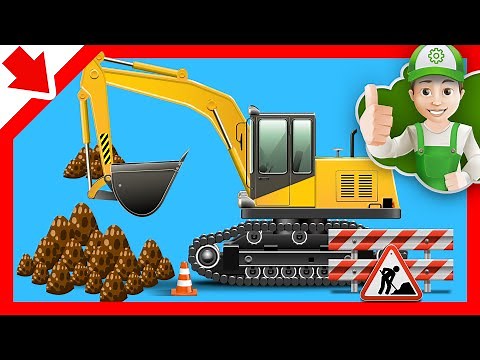 Excavator for Children, Backhoe, Cartoons for Kids - Little Smart Kids