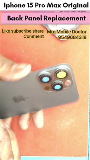 Iphone 15 Pro Max Original Back Panel Replacement #music #smartphone #repair #iphonexi #repairstore