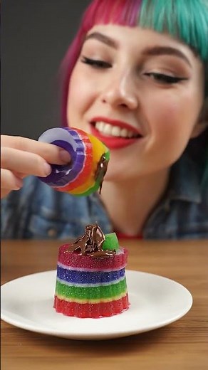Rainbow Jelly ASMR – Colorful Jelly Eating Fun! 🌈🍬 #asmr #eating #jellyjungle