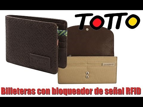 Billeteras Totto con bloqueador de señal RFID