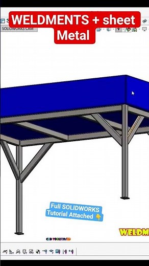 SolidWorks Weldments + Sheet Metal in 60s 🔥