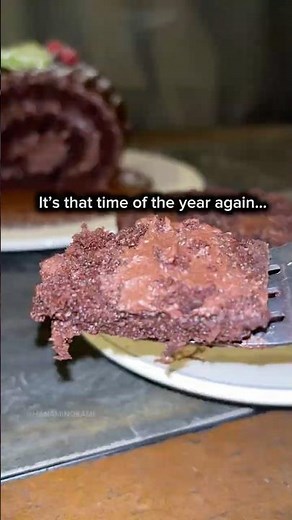 Holiday Vibes With a Bûche de Noël/ Yule Log Cake 🍰❤️🍫✨