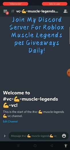 Join My Discord Server For Muscle Legends In Roblox