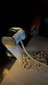 Cavatelli 🍝 Using our Premium Cavatelli Machine. Cavatelli are one of the easiest and most rewarding pastas to make! How we make our cavatelli: 🍝 1kg 00 flour 🍝 375g ricotta 🍝 1 egg 🍝 1 tbs olive oil Mix in a food processor, then rest for 30 minutes. Roll out to 1cm thin, cut into strips and feed through the machine! We always make our pastas on our Wooden Pasta Boards! This machine is made in Italy out of sturdy steel with nylon rollers, it even has a suction cup base so you can position i