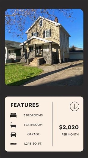 3 Bedroom House for Rent Near Cleveland Ohio | Garfield Heights Rental