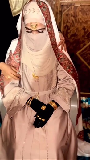 Mashaallah Muslim bride wearing islamic dress #ytshorts #kashmiriwedding #muslimbride