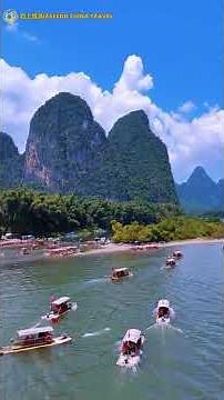 Bamboo boat and fuli bridge #chinatravel #travel #longjiterraces