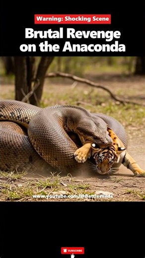 Tigers’ Revenge‼️The End of the Python That Swallowed the Tiger Cub #tiger #python
