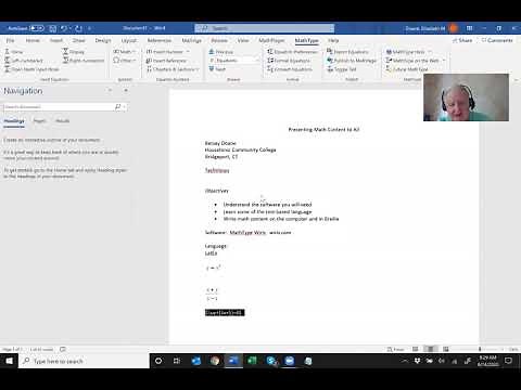 Mathtype with LaTex for advanced math in Word for blind students, with Focus & JAWS by Prof Betsey