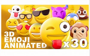 爱特效 30+3D动画 全高清 GIF图像 EMOJI 19452371 Videohive - 免费After Effects模板