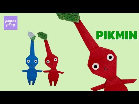 빨강 피크민 종이접기 red pikmin origami​ @paper-play