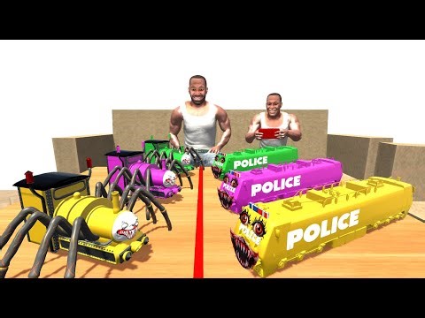 Tiny Colourful Choo Charles attack Tiny Colorful Haunted Police Train in Indian Bikes Driving 3D