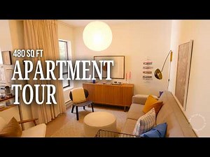 Touring a Small Mid-Century Modern Apartment in Toronto, 480sqft/45sqm