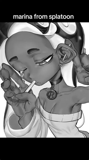 Marina from Splatoon Fan Art: WIP and Line Art