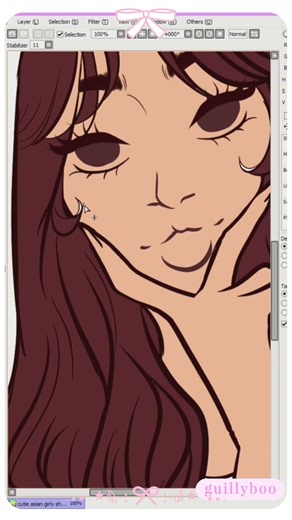 how I draw wavy hair 💕✨ #art #digitaldrawing #aesthetic #drawing #artist #digitalart