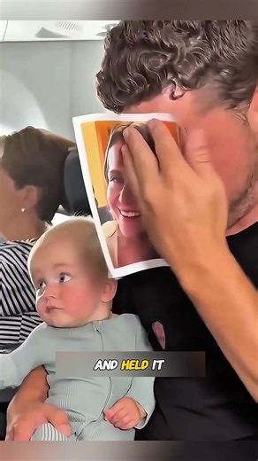 Dad Calms Crying Baby on Plane with a Simple Trick #shortsvideo #viralvideo #wholesome