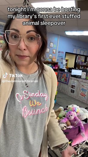 First Stuffed Animal Sleepover at the Library