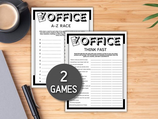 Think Fast Team Building Games, Work Quick Fast Office Party Game PDF - Etsy