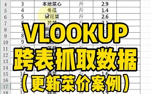 VLOOKUP函数跨表抓取数据案例～