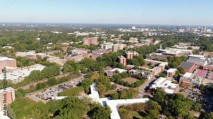 Daytime Aerial Drone Clips of the North Carolina State University Campus in Raleigh North Carolina
