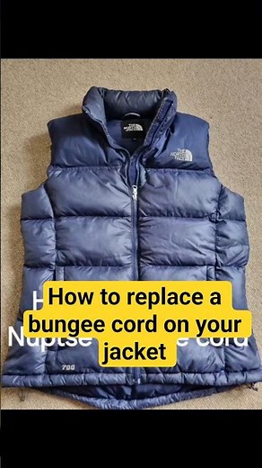 How to replace a bungee cord in your jacket #diyrepair #repairtutorial