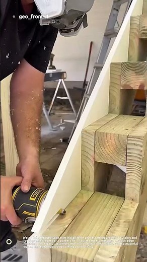 Insanely Clean Stair Trim Installation With Precision Woodworking 🔥🪵