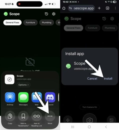 How to install scope as a web app (iOS & Android)