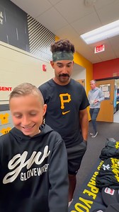 Gavin had so much fun talking with @nickgonzales_21 (Second Baseman, @pittsburghpirates) and wrapping his glove with his invention, Glove Wrap™. ⚾️ Thanks Nick! 🔥 🙌 #baseball #mlb @mlb #baseballglove | Glove Wrap