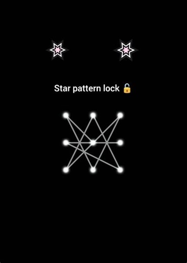 How to make star pattern lock🔓/ Star pattern lock #remix #star #shortsfeed #starlock #lock #pattern