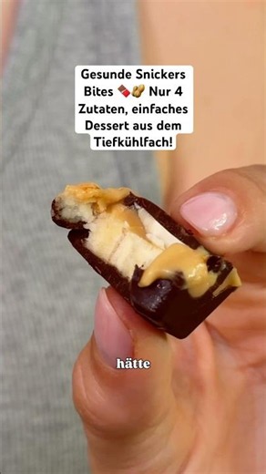 Healthy Snickers Bites 🍫🥜 Only 4 Ingredients! Simple Freezer Dessert #mrsflury