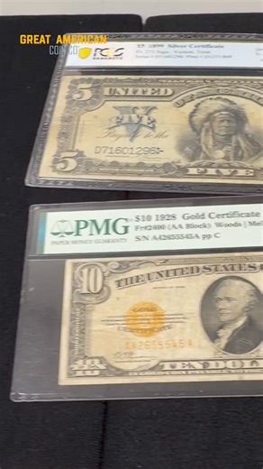 History you can hold. 💥 Check out this $5 – 1899 Indian Chief Large Silver Certificate — one of the most iconic pieces of U.S. currency ever issued. The detail is absolutely insane… from the bold engraving to the striking image of the Native American Chief on the front. These notes aren’t just collectible — they’re conversation pieces. Large size. Powerful design. Real American history. Our certified examples come sealed and professionally graded, giving you confidence in authenticity and condi