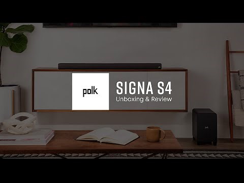 POLK SIGNA S4 - TRUE DOLBY ATMOS SOUND BAR WITH WIRELESS SUBWOOFER, EARC, AND BLUETOOTH