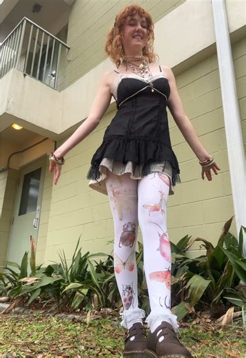 Custom Printed Bug Tights for Unique Fashion Statements
