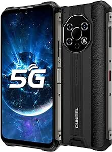 OUKITEL 5G Rugged Smartphone, WP13, 8GB+128GB Rugged Phone Android 11 Unlocked Smartphone 6.5” HD+ 5280mAh 48MP Triple Camera Shockproof Waterproof Cell Phone Dual SIM Global NFC