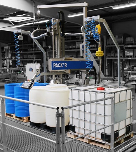 Semi-Automatic Drum Filling Machine, FLEXEO-P | PACK’R