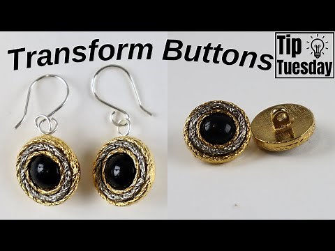 Easy Beginner Button Earrings