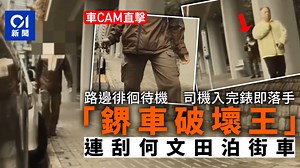 車cam直擊｜「鎅車破壞王」現身何文田　路邊徘徊等人入錶後落手