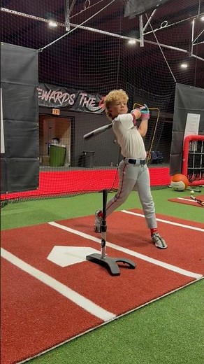 Week 3 into learning how to switch hit. Building my swing on the right side of the plate #teework