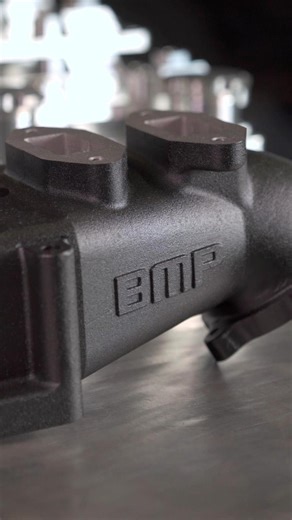 The 2007-2023 BMP 6.7 Cummins Intake Horn has a thread in heater port for cold climates. The improved high flow design efficiently optimizes air intake for the Cummins engine, providing maximum power and efficiency while retaining the factory EGR System. | Black Market Performance