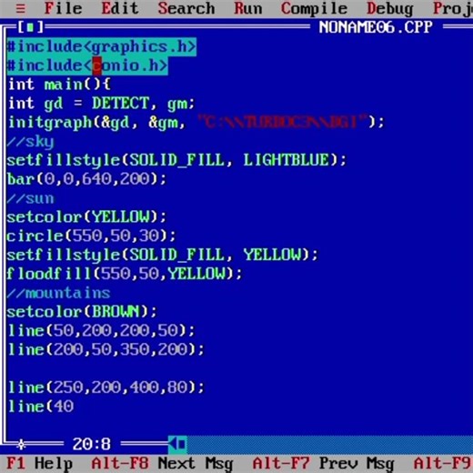 Graphics Design using c Programming #coding #programming #cprogramming #graphics #shorts