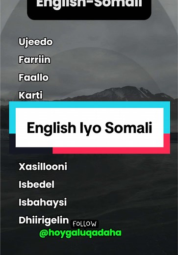 Learn Somali: English Iyo Somali Language Basics