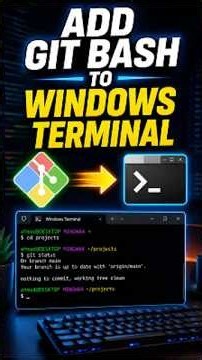 How to Add Git Bash to Windows Terminal | Windows 11 & 10 #Shorts #gitbash #terminal