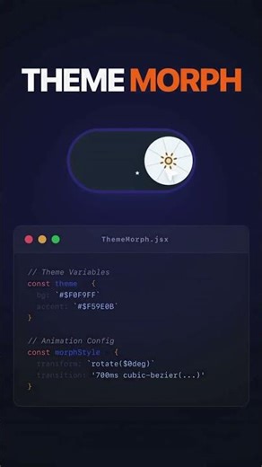 React Theme Morph #coding #react #coding #animation