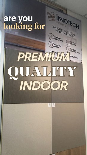 Upgrade your space with Innotech Panels – premium quality WPC panels with a 2-year warranty, available in a range of colors and textures for every aesthetic! Need a swatch? Call us at 09989646900 now! #InnotechPanels #ModernSolutionsInfiniteOptions #InteriorDesign #WallPanels #WPCPanels #RenovationGoals | Innotech